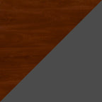 Mahogany / Cherry / Mocha 5-Shelf Bookcase with 2 Doors and Adjustable Shelves, Single