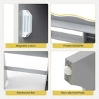 Grey Over-Toilet Storage Cabinet with Toilet Paper Holder, Single, Freestanding