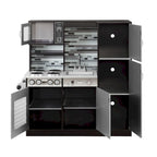 Eco-Friendly Wooden Kids Play Kitchen with Fun Features & Storage - N/A