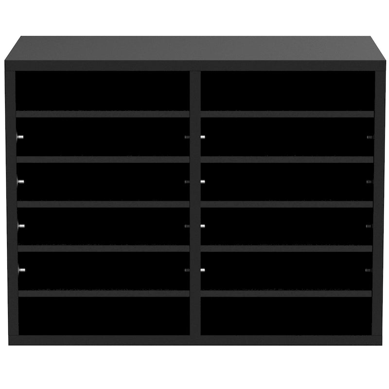 12 Compartments Office Literature Organizers with Adjustable and Removable Shelves Perfect Addition to Any Space