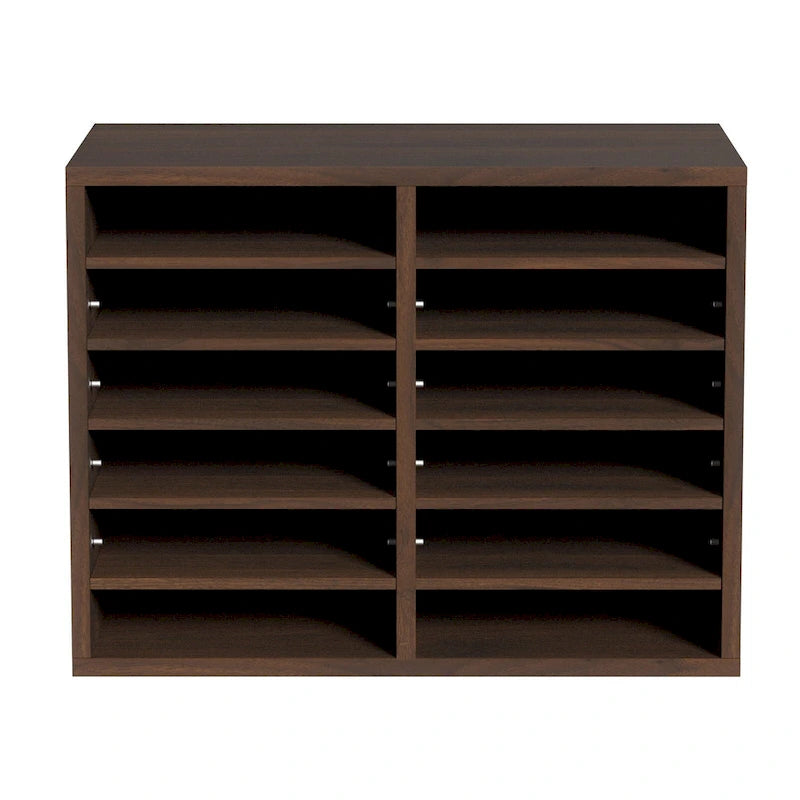 12 Compartments Office Literature Organizers with Adjustable and Removable Shelves Perfect Addition to Any Space