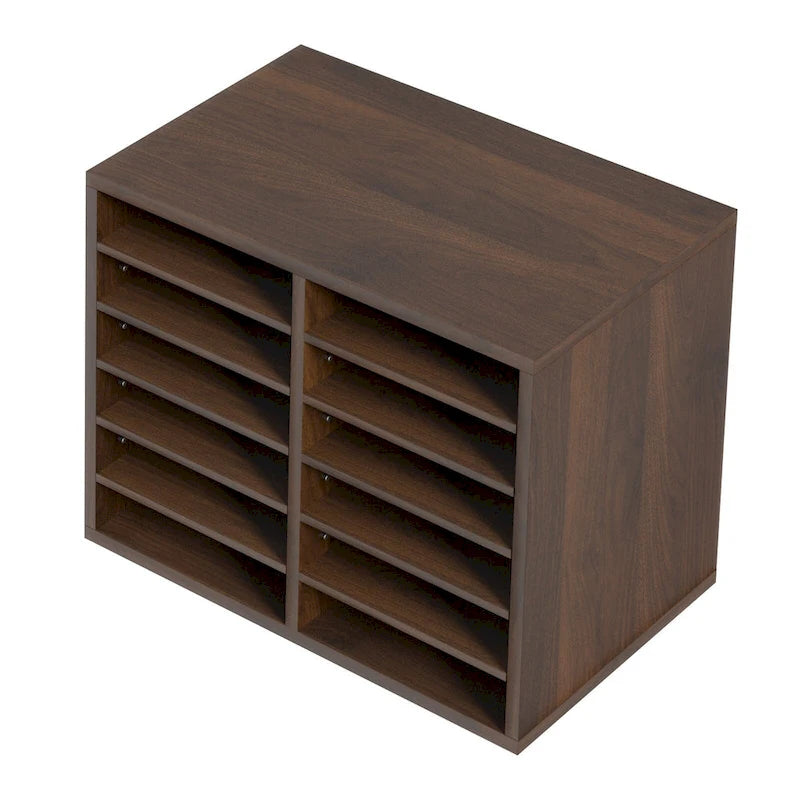 12 Compartments Office Literature Organizers with Adjustable and Removable Shelves Perfect Addition to Any Space