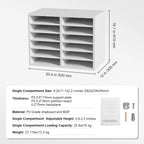 12 Compartments Office Literature Organizers with Adjustable and Removable Shelves Perfect Addition to Any Space