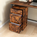Barn Door Wooden 3 Drawers With Lock 30.71H