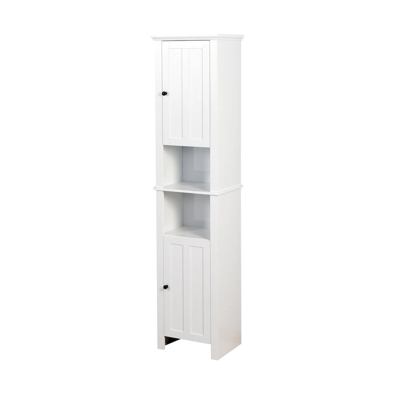 White Slim 2-Door Freestanding Storage Cabinet, 67"H