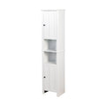 White Slim 2-Door Freestanding Storage Cabinet, 67"H