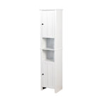 White Slim 2-Door Freestanding Storage Cabinet, 67"H