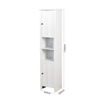 White Slim 2-Door Freestanding Storage Cabinet, 67"H