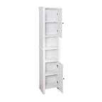 White Slim 2-Door Freestanding Storage Cabinet, 67"H