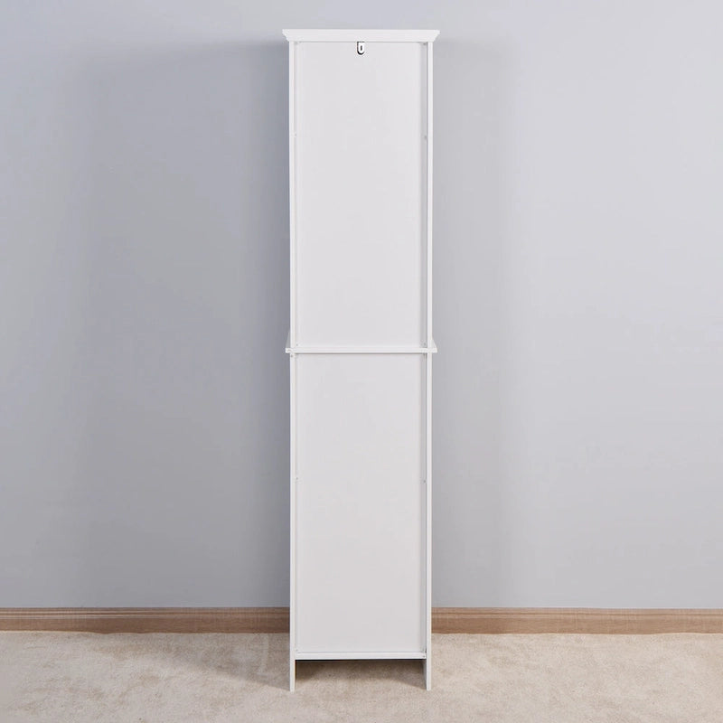 White Slim 2-Door Freestanding Storage Cabinet, 67"H