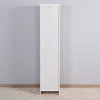 White Slim 2-Door Freestanding Storage Cabinet, 67"H