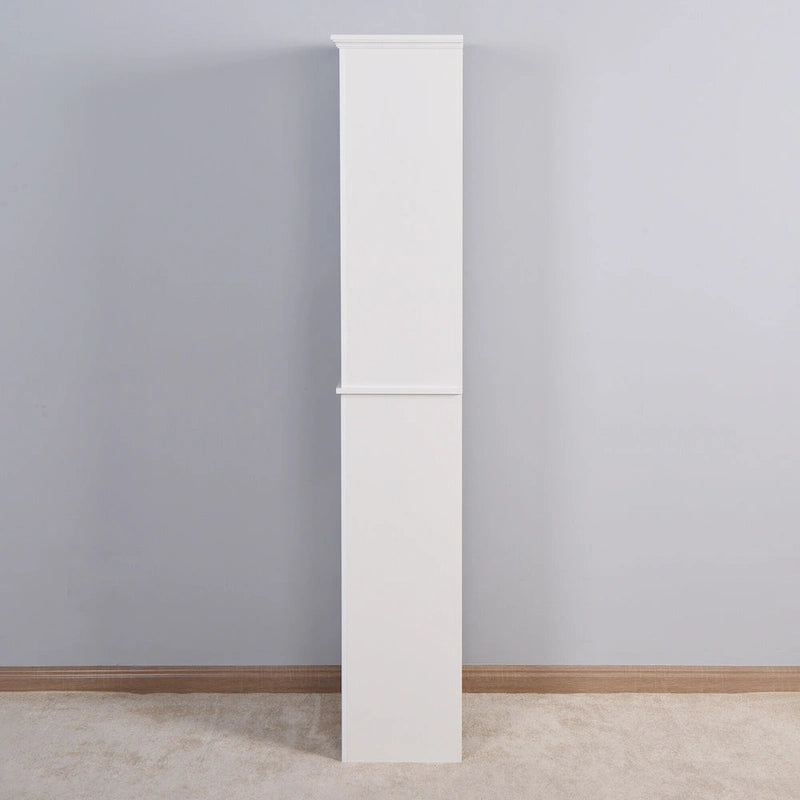 White Slim 2-Door Freestanding Storage Cabinet, 67"H
