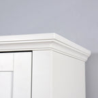 White Slim 2-Door Freestanding Storage Cabinet, 67"H