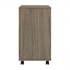 Hickory / Walnut / Gray / White 2-Drawer Mobile File Cabinet with Lock, Letter Size, Single