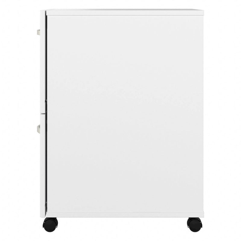 Hickory / Walnut / Gray / White 2-Drawer Mobile File Cabinet with Lock, Letter Size, Single