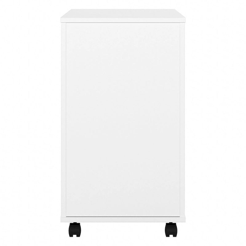 Hickory / Walnut / Gray / White 2-Drawer Mobile File Cabinet with Lock, Letter Size, Single