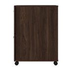 Hickory / Walnut / Gray / White 2-Drawer Mobile File Cabinet with Lock, Letter Size, Single