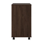 Hickory / Walnut / Gray / White 2-Drawer Mobile File Cabinet with Lock, Letter Size, Single