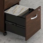 Hickory / Walnut / Gray / White 2-Drawer Mobile File Cabinet with Lock, Letter Size, Single