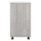 Hickory / Walnut / Gray / White 2-Drawer Mobile File Cabinet with Lock, Letter Size, Single