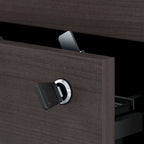 Brown / Grey 2-Drawer Lateral File Cabinet with Lock, Letter/Legal/A4, Single, Assembled