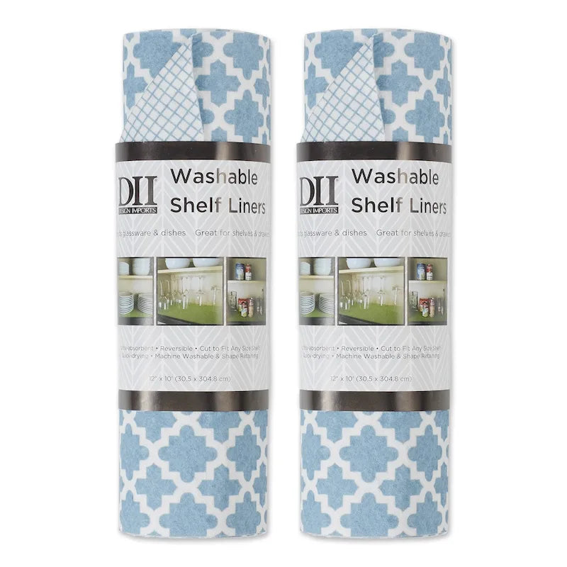 Multi-Pattern Non-Slip Shelf Liner Set of 2, 13 Color Options