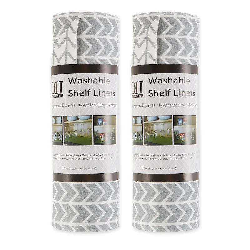 Multi-Pattern Non-Slip Shelf Liner Set of 2, 13 Color Options