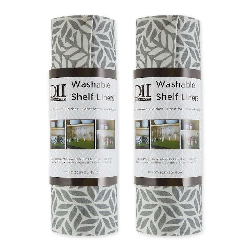 Multi-Pattern Non-Slip Shelf Liner Set of 2, 13 Color Options