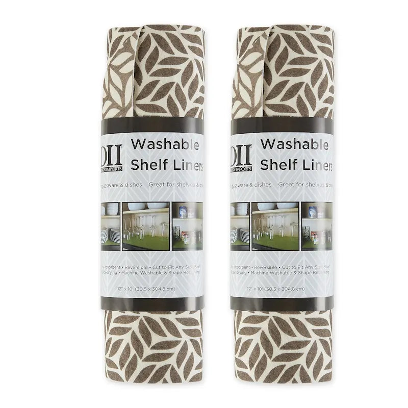 Multi-Pattern Non-Slip Shelf Liner Set of 2, 13 Color Options