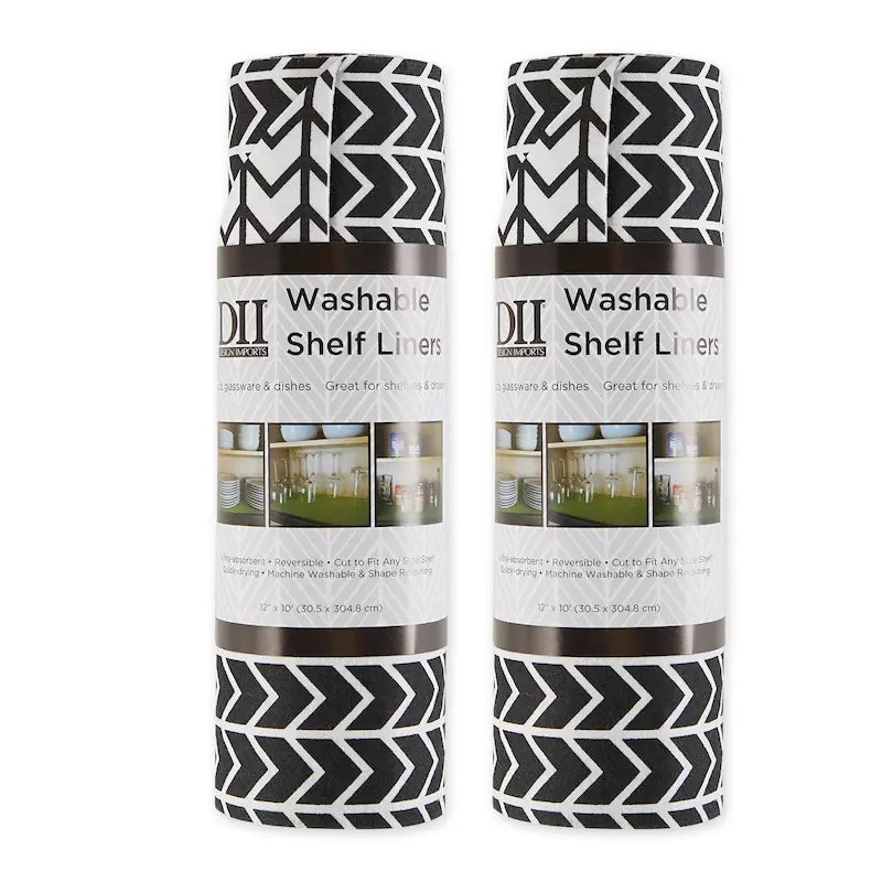 Multi-Pattern Non-Slip Shelf Liner Set of 2, 13 Color Options
