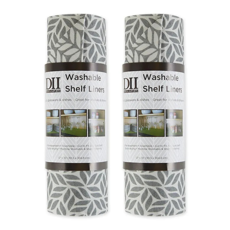 Multi-Pattern Non-Slip Shelf Liner Set of 2, 13 Color Options