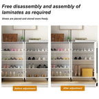 White 4-Door Shoe Storage Cabinet with 6 Shelves