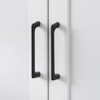 Black/White/Walnut 2-Door Farmhouse Pantry Cabinet, 71"H