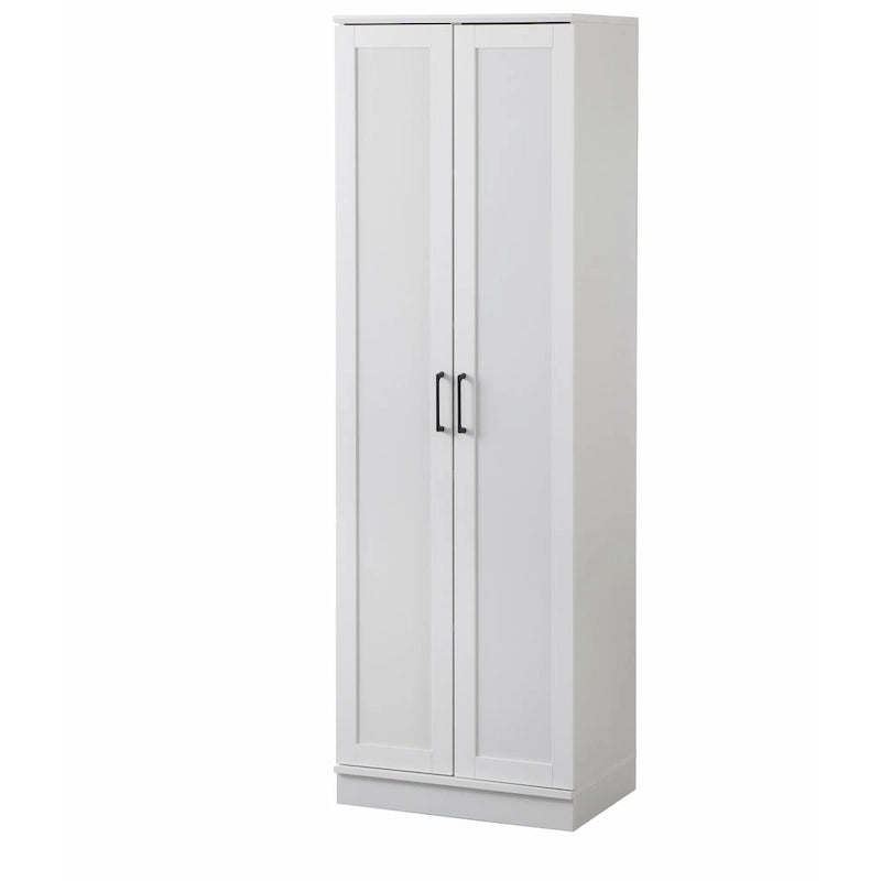 Black/White/Walnut 2-Door Farmhouse Pantry Cabinet, 71"H