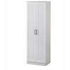 Black/White/Walnut 2-Door Farmhouse Pantry Cabinet, 71"H