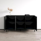 Black / White Modern Sideboard with Matte Finish, Single, Freestanding