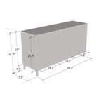 Black / White Modern Sideboard with Matte Finish, Single, Freestanding