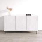 Black / White Modern Sideboard with Matte Finish, Single, Freestanding
