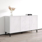 Black / White Modern Sideboard with Matte Finish, Single, Freestanding