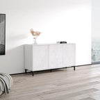 Black / White Modern Sideboard with Matte Finish, Single, Freestanding