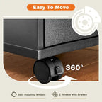 Wood Mobile 5-Drawer File Cabinet
