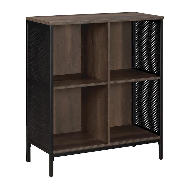 Ozark Ash/White/River Oak 4-Cube Storage Bookcase