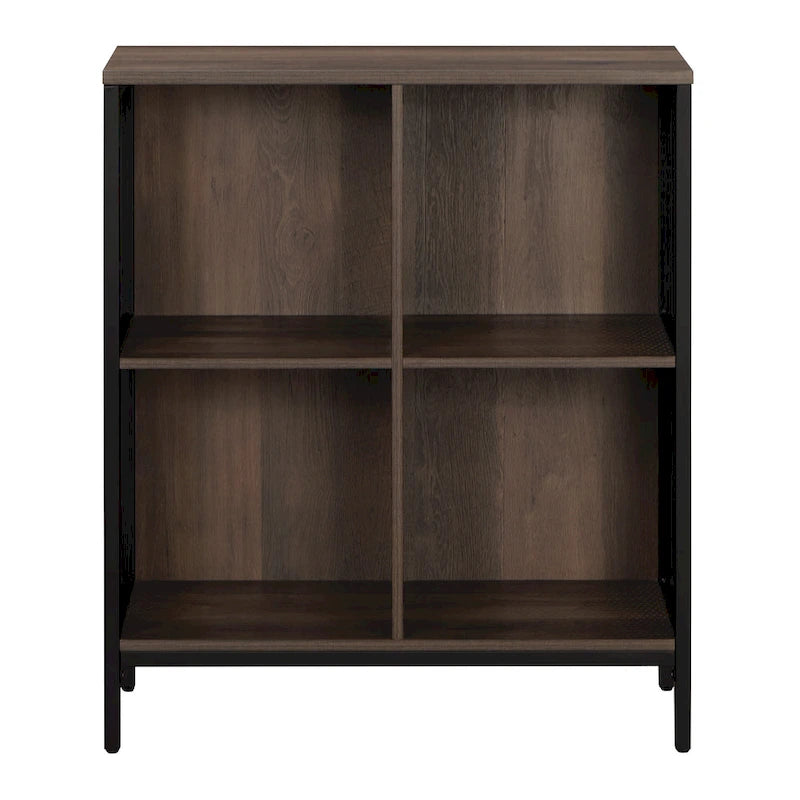Ozark Ash/White/River Oak 4-Cube Storage Bookcase