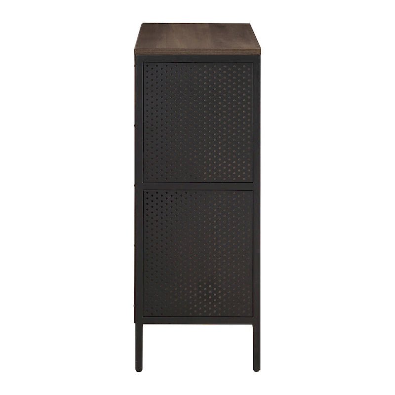 Ozark Ash/White/River Oak 4-Cube Storage Bookcase