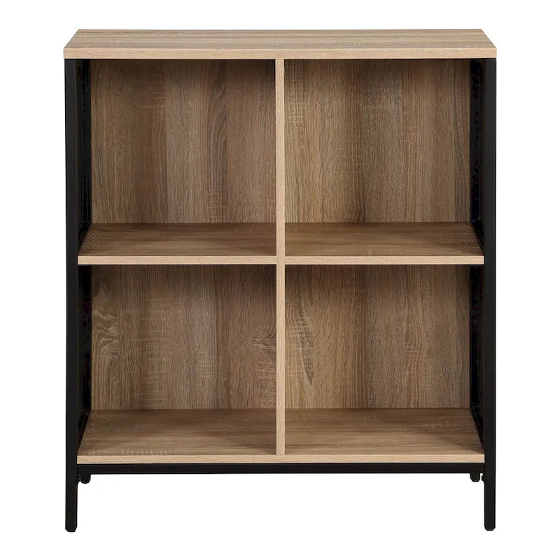Ozark Ash/White/River Oak 4-Cube Storage Bookcase