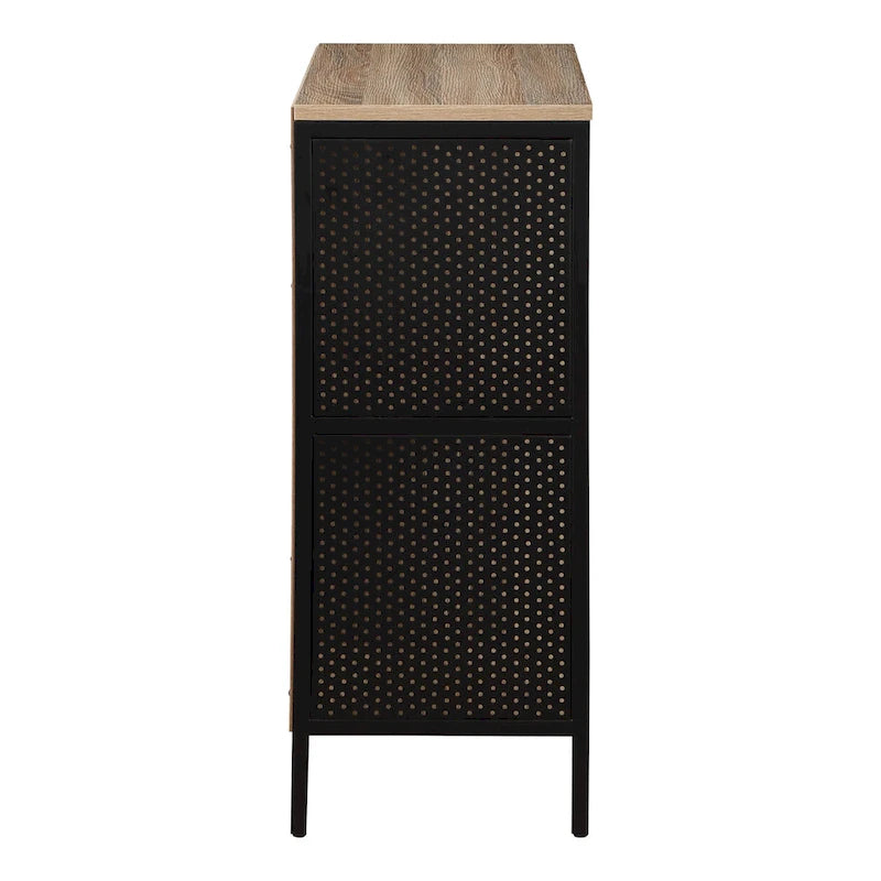 Ozark Ash/White/River Oak 4-Cube Storage Bookcase