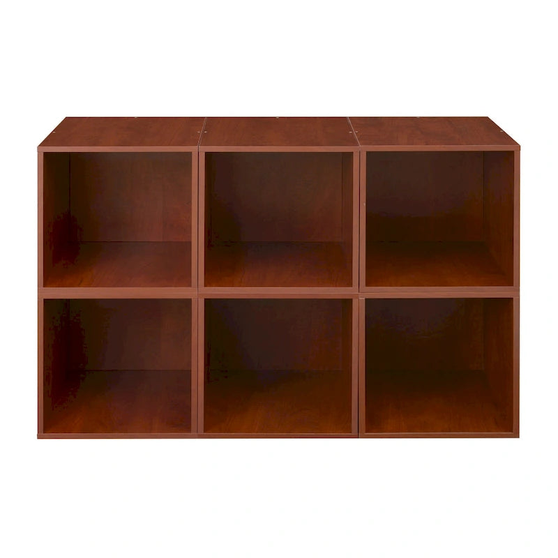 Cherry 6-Cube Modular Storage Set