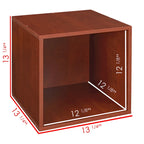Cherry 6-Cube Modular Storage Set