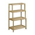 Blonde/Chestnut/Espresso/Graphite/Merlot/White 4-Tier Stepback Bookcase