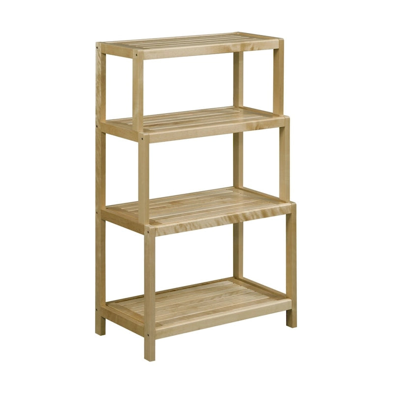 Blonde/Chestnut/Espresso/Graphite/Merlot/White 4-Tier Stepback Bookcase